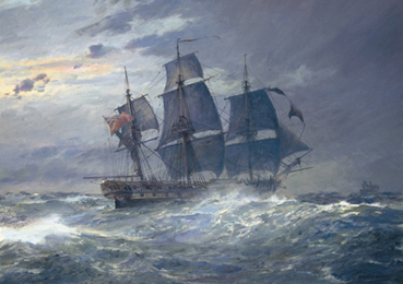 <b>"HMS <i>Indefatigable"</i> Limited Edition Print or Remarque on sale in this Gallery</b>